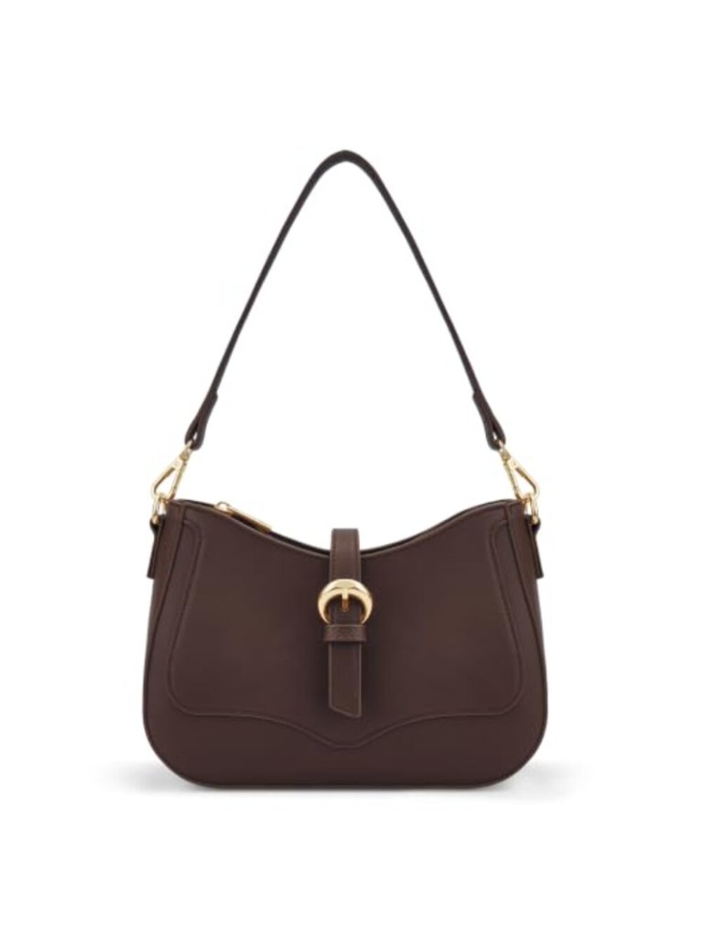 Crescent Shoulder Bag Vegan Leather Crossbody Purse Adjustable Strap Travel